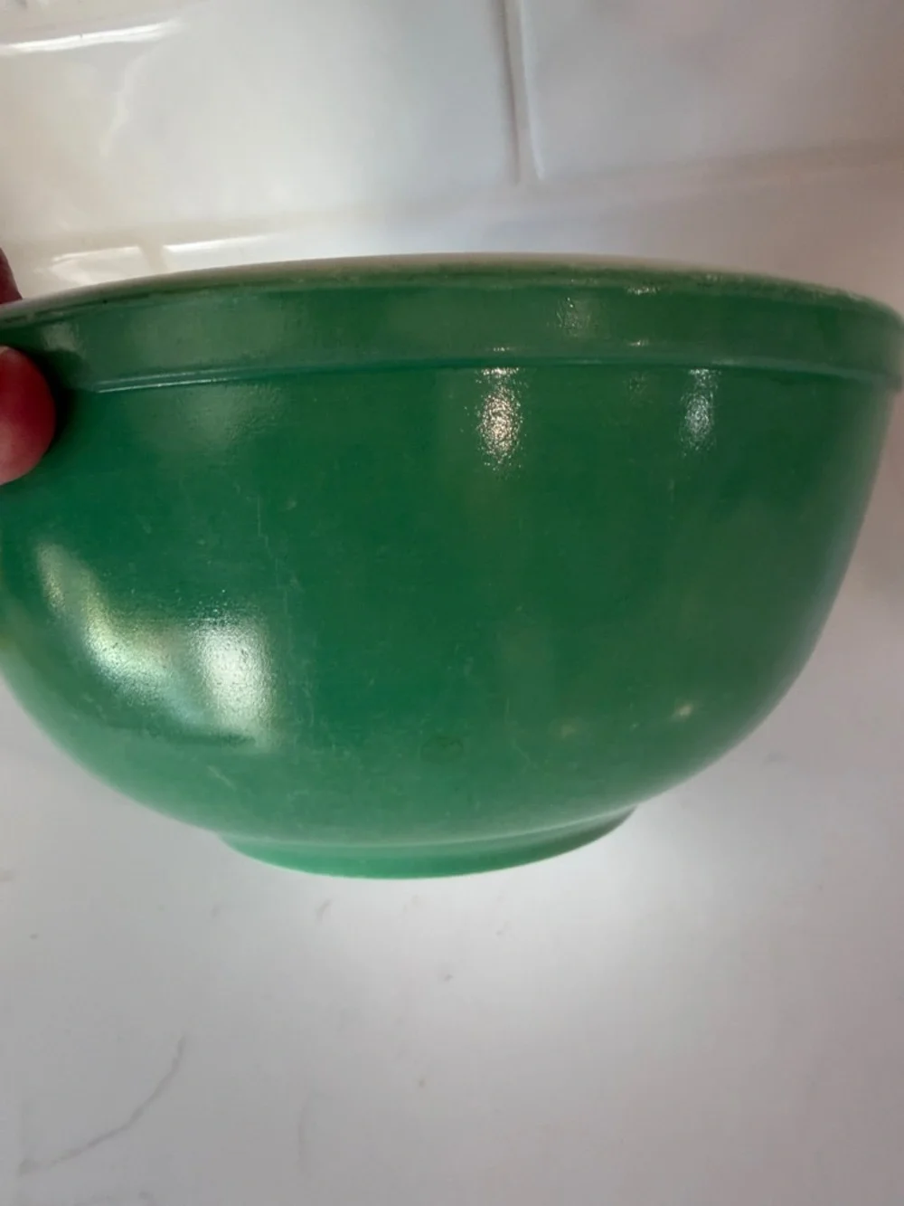 Vintage Pyrex Green Milk Glass 2 1/2 Qt Medium Mixing Bowl Nesting
